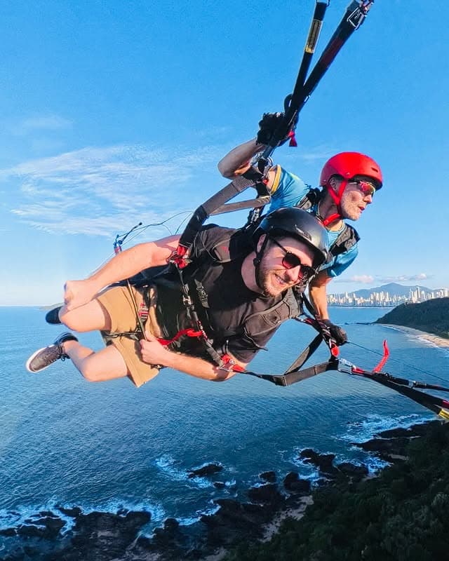 Fotos e vídeos do voo