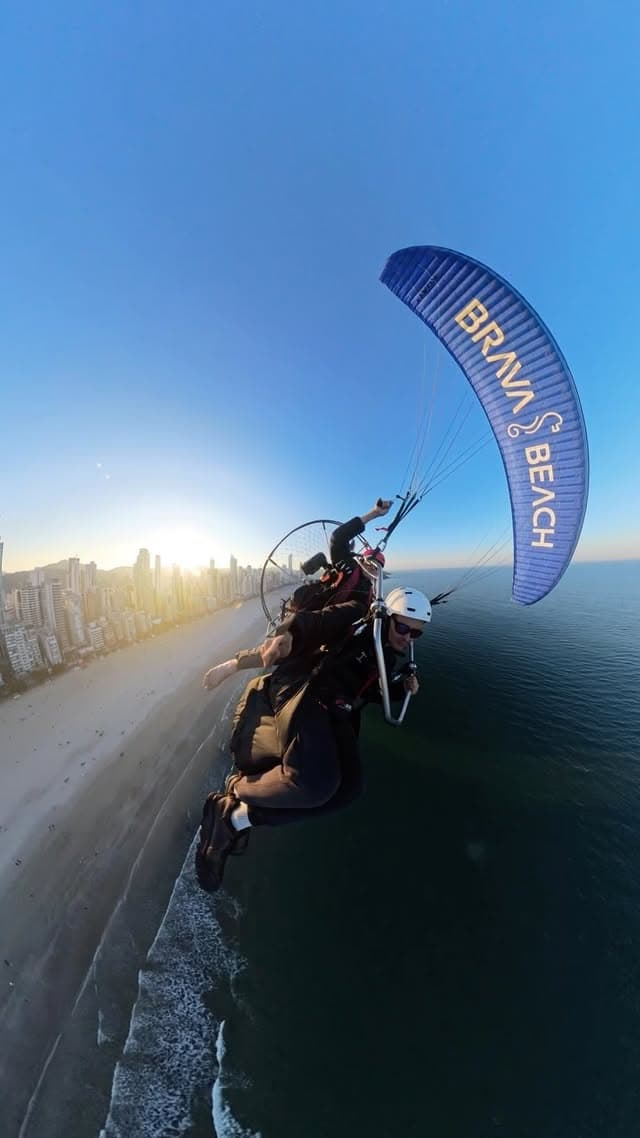 Fotos e vídeos do voo